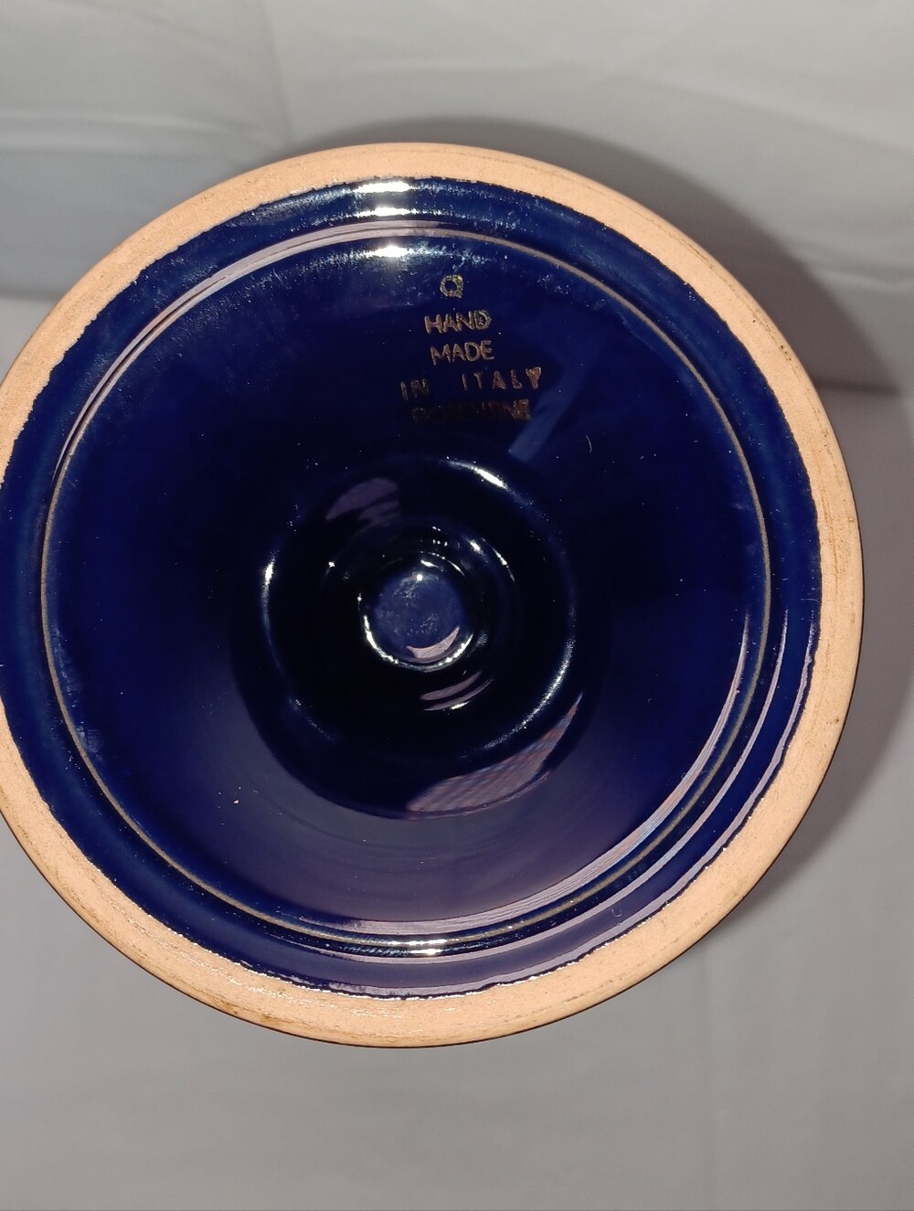 Vintage Hand Made Florentine Italy Blue Classical Vase with White Cameo Motif - Picture 8 of 16